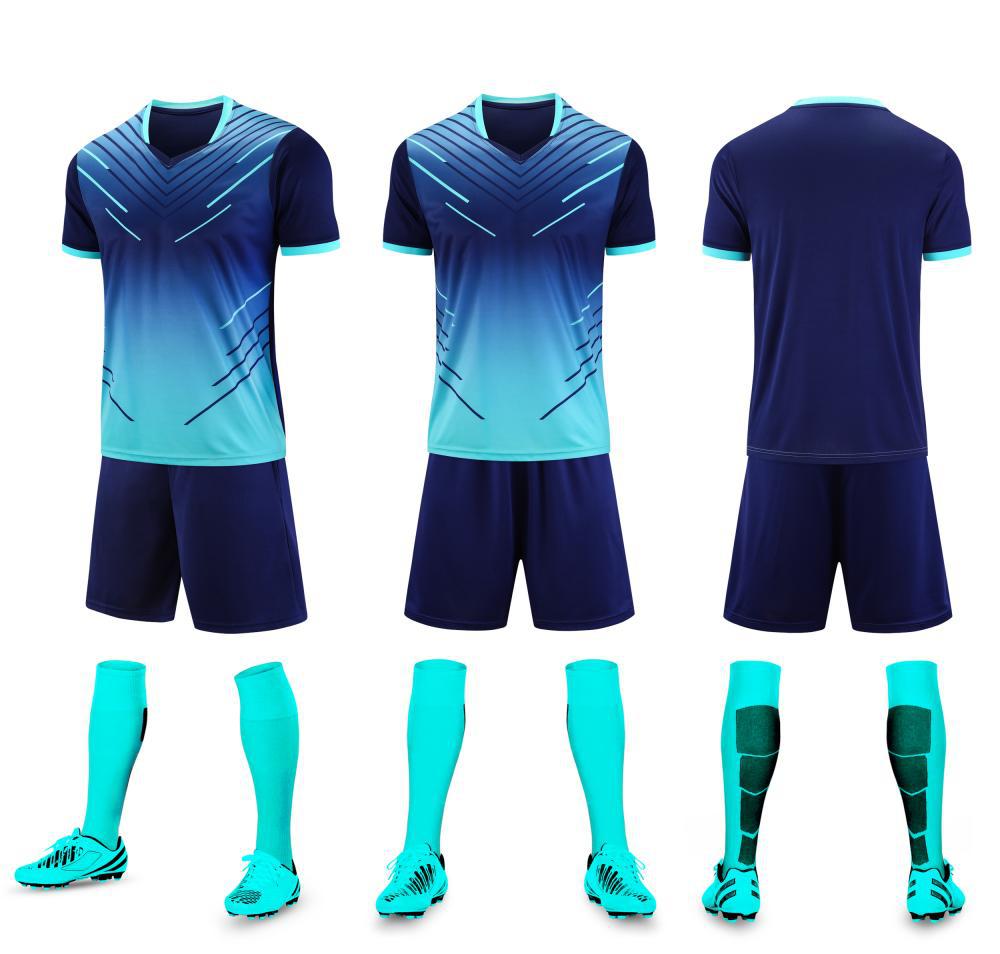 Summer New Short Sleeve Adult Children'S Team Competition Team Uniform Football Training Uniform Men'S And Women'S Set 6202