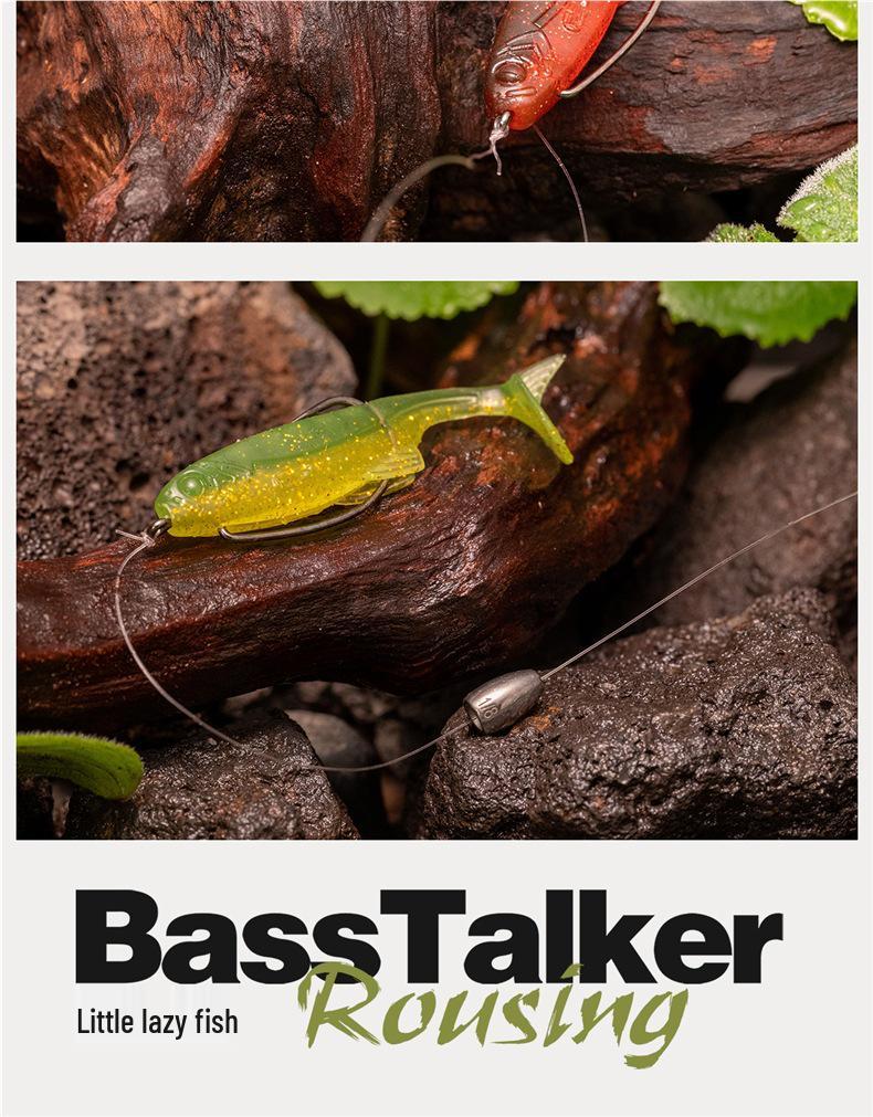 Little Lazy Fish T-tail Floating Soft Lure with Jig Head Hook for Bass and Mandarin Fish Fishing.