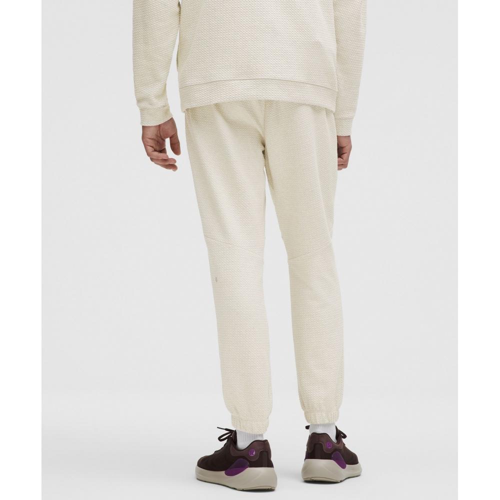 Lululemon Textured Double Knit Cotton Jogger  Regular Heathered Bone Black