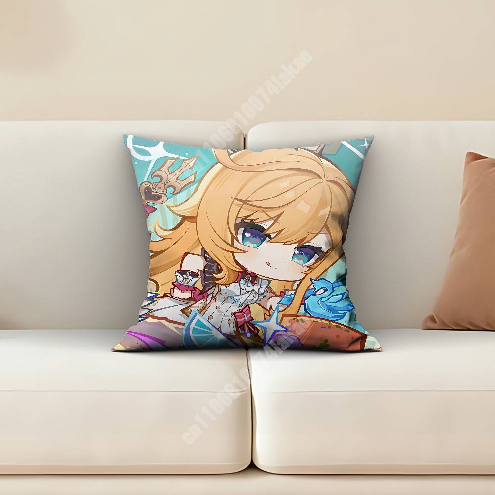 Genshin Impact Escoffier Sofa Couch Pillow Cover Cushion Case Cozy Bedroom Accent Studio Furnishing