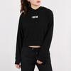 (WMNS) PUMA Logo Short Hoodie 'Black' Women's 579612-01