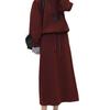 Women's Elegant Hooded Two-Piece Skirt Set - Long Sleeve, Spring/Autumn 2025 Collection