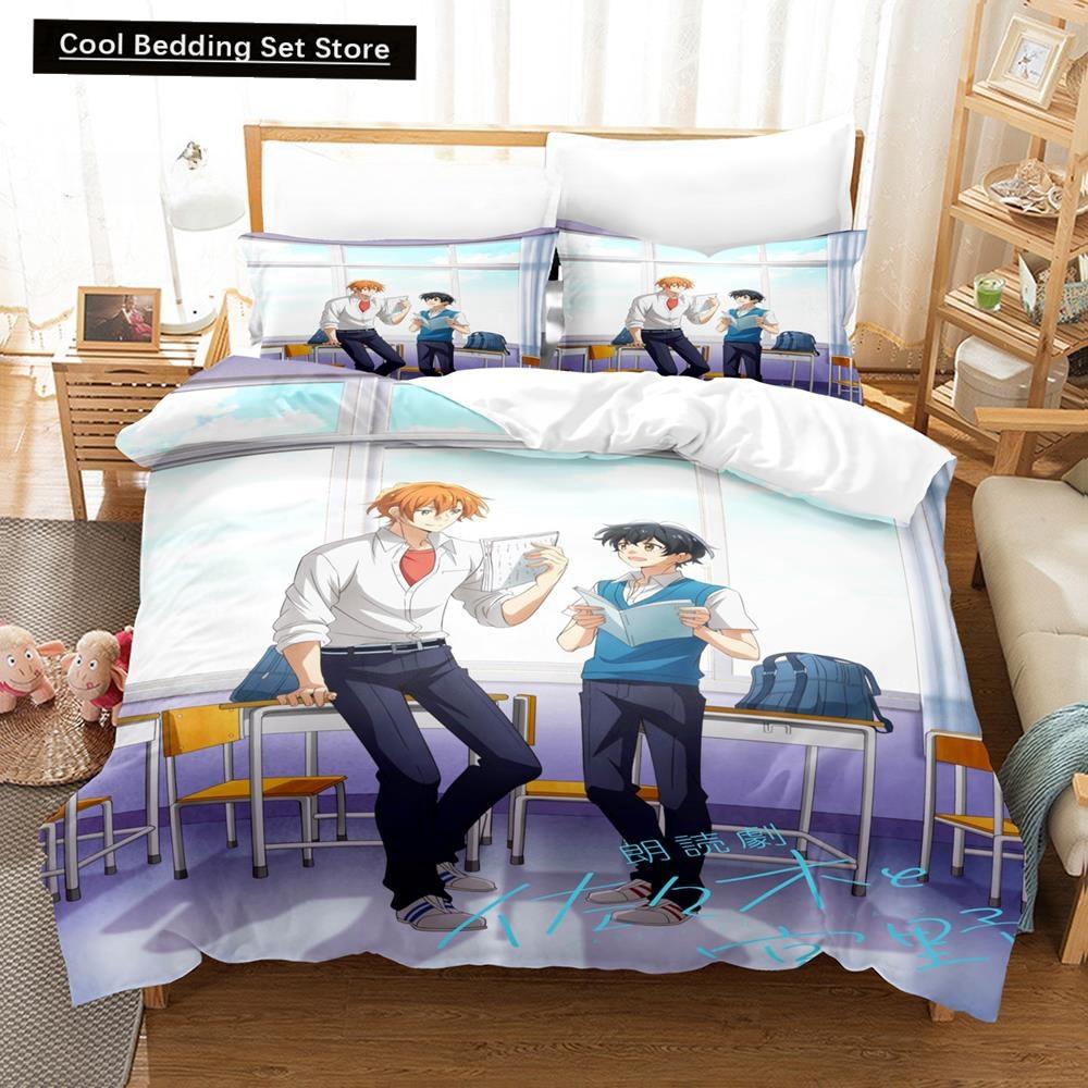 3D Druck Anime Bettwäschesets Kawaii Sasaki To Miyano Bettwäscheset Einzelbett Twin Full Queen King Size Bettset Aldult Kinder Schlafzimmer