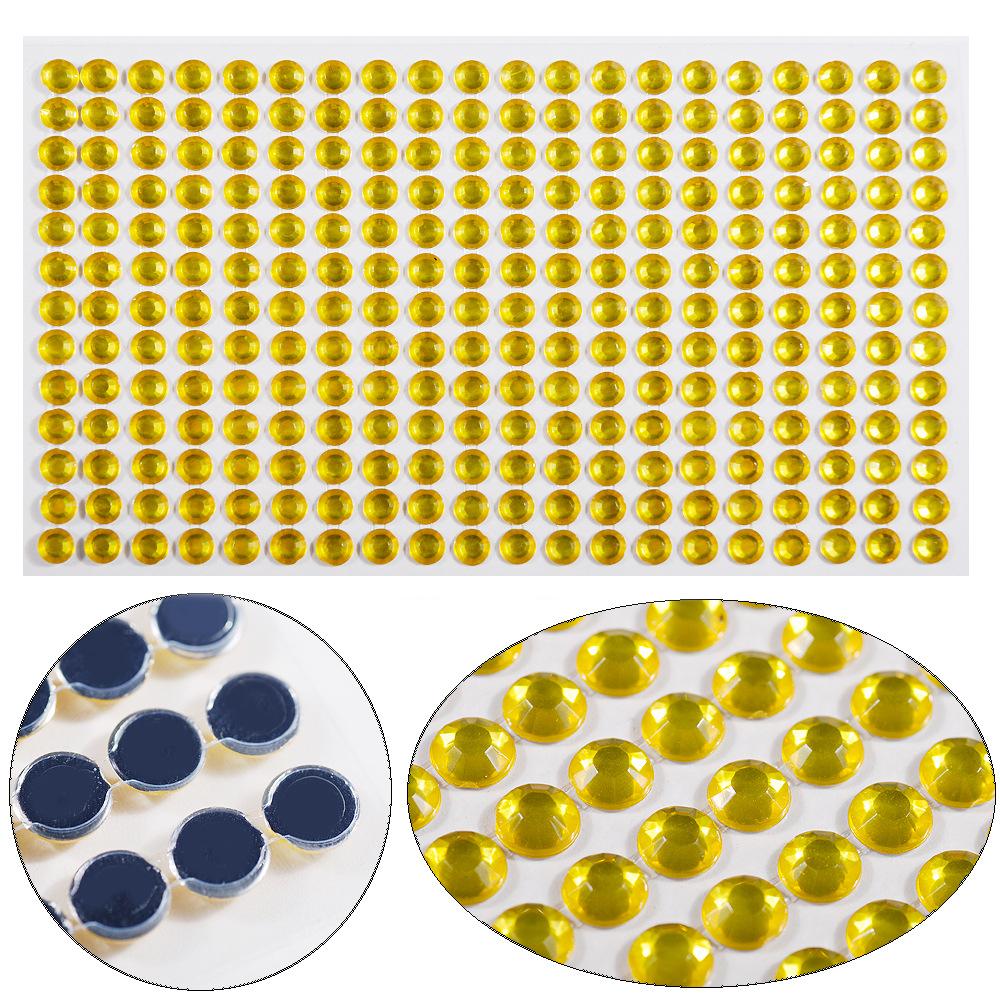 1500 Teile/satz 3mm Diy Aufkleber Kunst Kristall Bling Strass Selbstklebende Aufkleber für Telefon Fall Dekoration YSXX