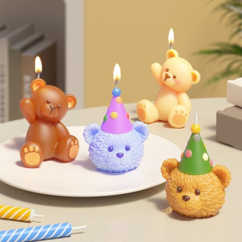Artistic Silicone Mold Craft Mold Creative Bear Shape Figures Moulds Suitable for Art Classes and Home Decoration