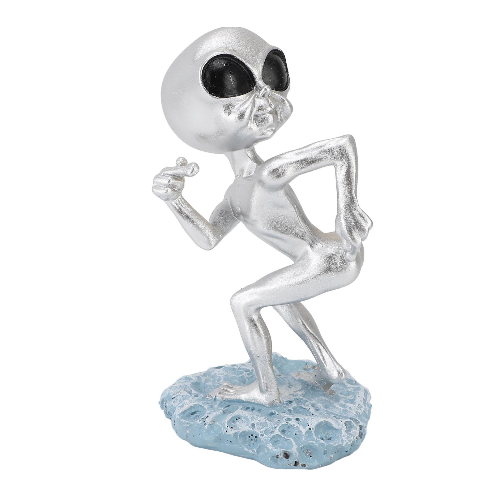 

Статуя инопланетянина Забавная фигурка Декор Сад Двор Открытое пространство В помещении Дом Стол Стоящая смоляная скульптура