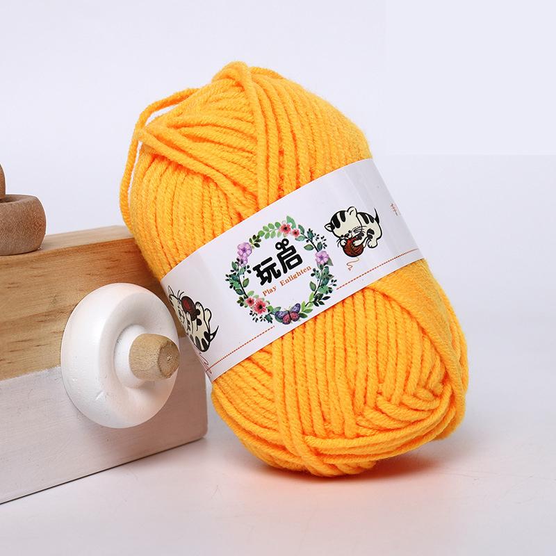 25g Milk Cotton Yarn Crochet Knitting Wool Needlework Dyed Lanas for Crochet Crafts Sweater Hat Dolls Scarf DIY Knitting Line
