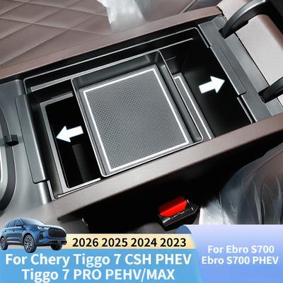 Armlehnenbox Aufbewahrungsbox Für Chery Tiggo 7 CSH Pro PHEV Für Ebro S700 PHEV Auto Zentrale Armlehnen-Aufbewahrungsbox Inhalt Mittelkonsole