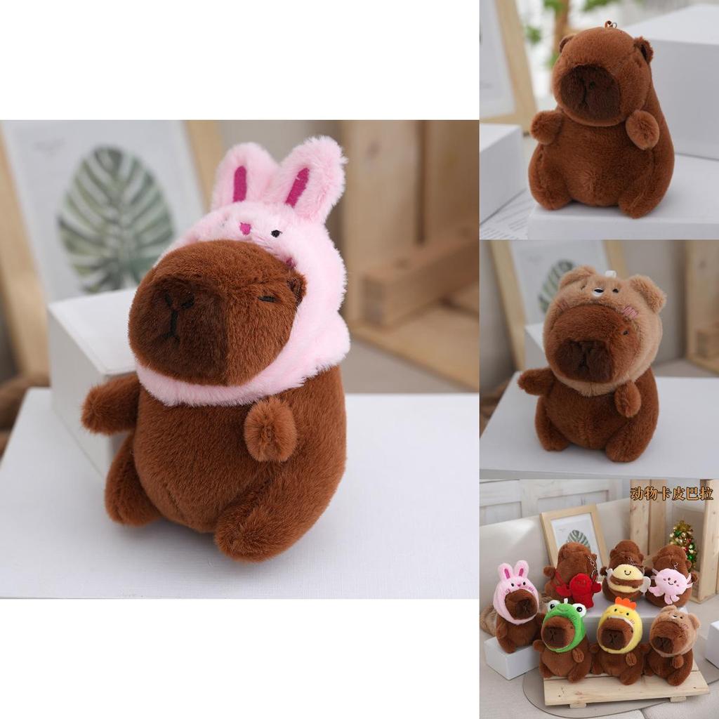 Adorable Capybara Plush Keychain Cute Cartoon Doll With Premium Pp Cotton Filling For Accessories