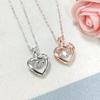 Modish Stylish   Tone Pendants Women Necklaces Round Zircon Stone Pendant Necklace Pendant Rose Gold Tone Fine Jewelry Anniversary Present