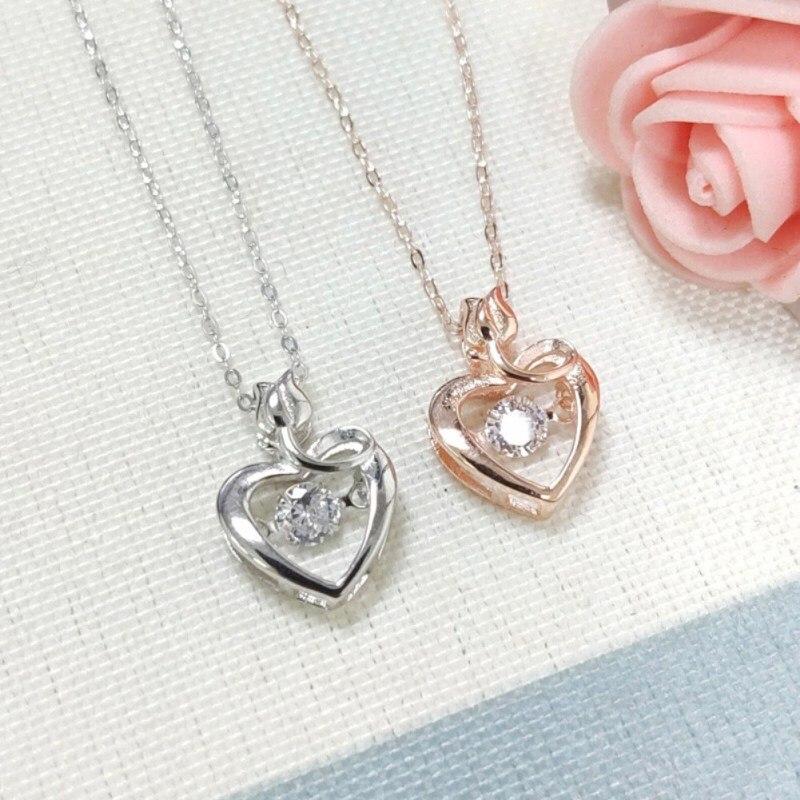 Modish Stylish   Tone Pendants Women Necklaces Round Zircon Stone Pendant Necklace Pendant Rose Gold Tone Fine Jewelry Anniversary Present