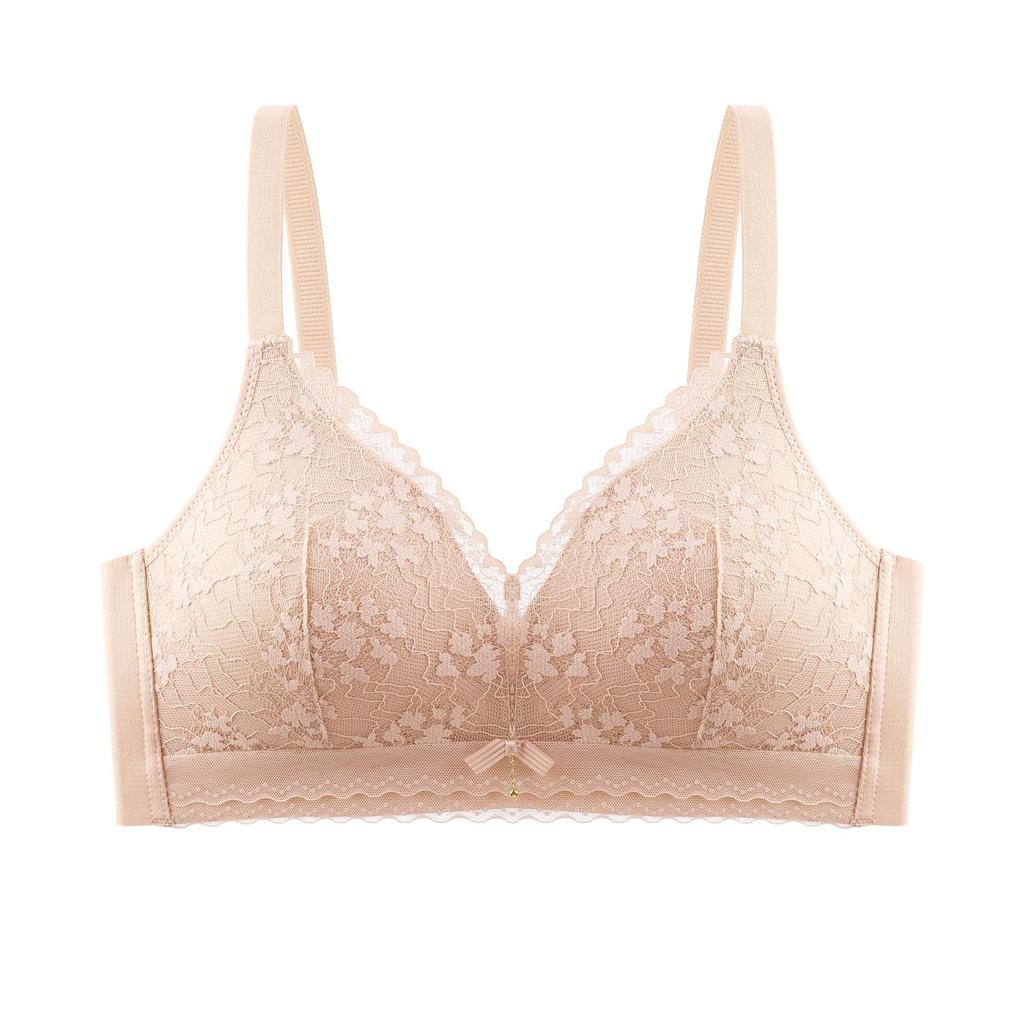 Women Seamless Wireless Push Up Comfortable Gathering Side Collection Thin Cup Bra