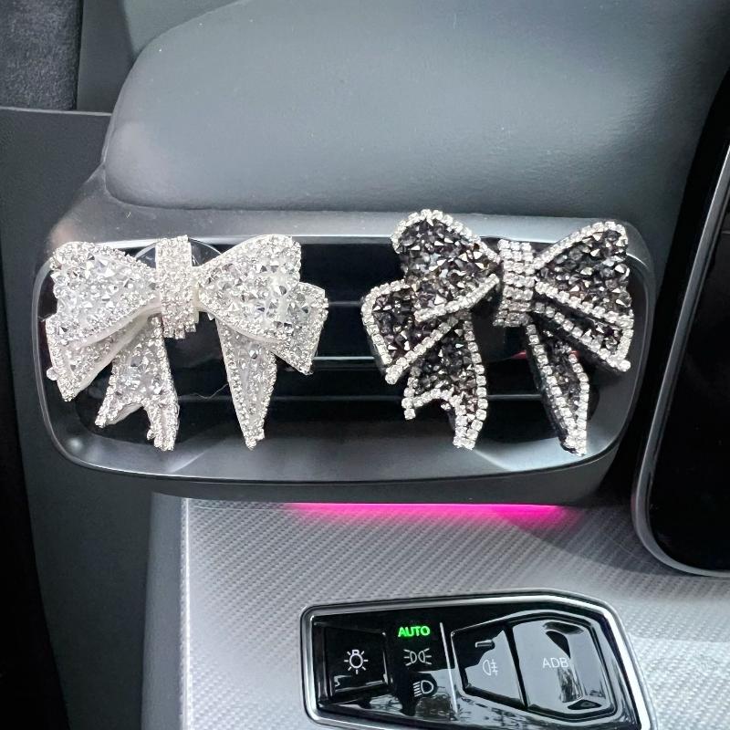 Car Perfume Clip Bow Air Outlet Decorations Car Air Conditioner Air Vent Interior Decoration Accessories