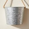 Metal Wall Planter Vintage Design Hanging Bucket Farmhouse Look Rustic Floral