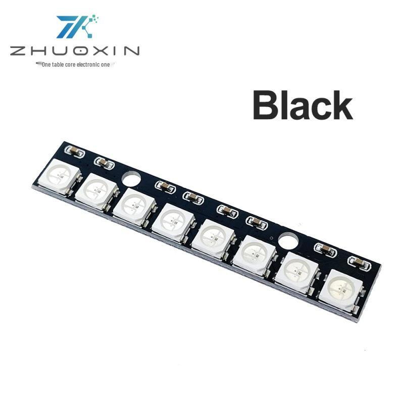 8-bit Black/White WS2812 5050 RGB LED Board with Built-in Full-Color Driver.