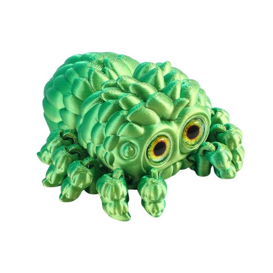 Halloween 3D Printed Spider Figurine Movable Joints Spider Figure Fidget Toy Articulated Spider Model Decoration Home Office Desktop Ornament