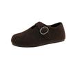 Woolen wool all-inclusive women's fleece warm cotton shoes, fluffy shoes, one pedal, Doudou shoes increase in height