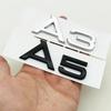 3D ABS Chrome Black Logo A1 A2 A3 A4 A5 A6 A7 A8 Emblem Car Rear Trunk Badge Sticker Decals for Audi Auto Decorative Accessories