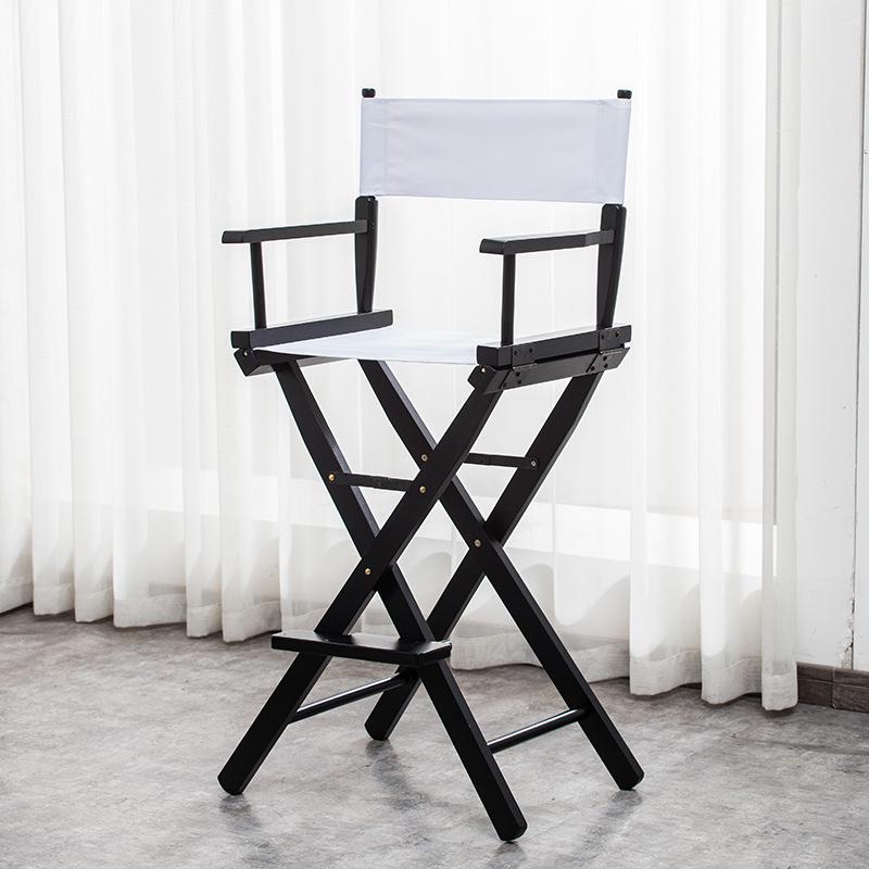 Klappbarer Regiestuhl aus Massivholz mit Segeltuchsitz und -lehne: Ideal für Bar, Büro, Make-up, Angeln, Outdoor und Freizeit.