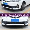 For Toyota Corolla 2017 2018 Accessories Front Fog Light Lamp Eyebrow Panel Cover Trim Stainless Steel Protector Corner Cover