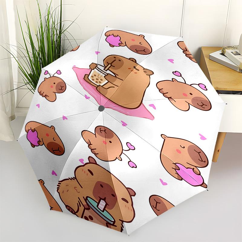 

Capybara Automatic Folding Umbrella Compact 8 rib Design,Unique Style,Suitable for Everyday Outdoor Use,Perfect Gift for Friends and Fa