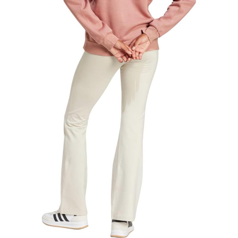 adidas Essentials Small Logo Flared Leggings Beige Women JD3072