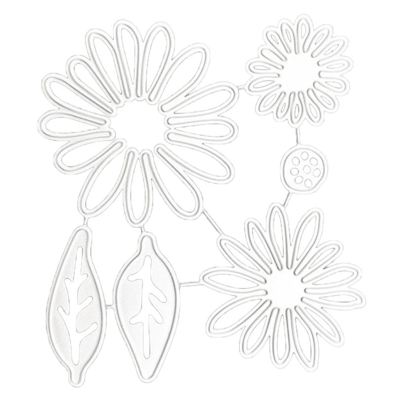 

Embossing Cutting Dies Flower and Leaves Die Cuts for Birthday Card Party Invitation Making DIY Scrapbooking Album Craft 1