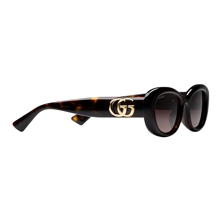 GUCCI Injection Molded Oval Sunglasses Women's Tortoiseshell