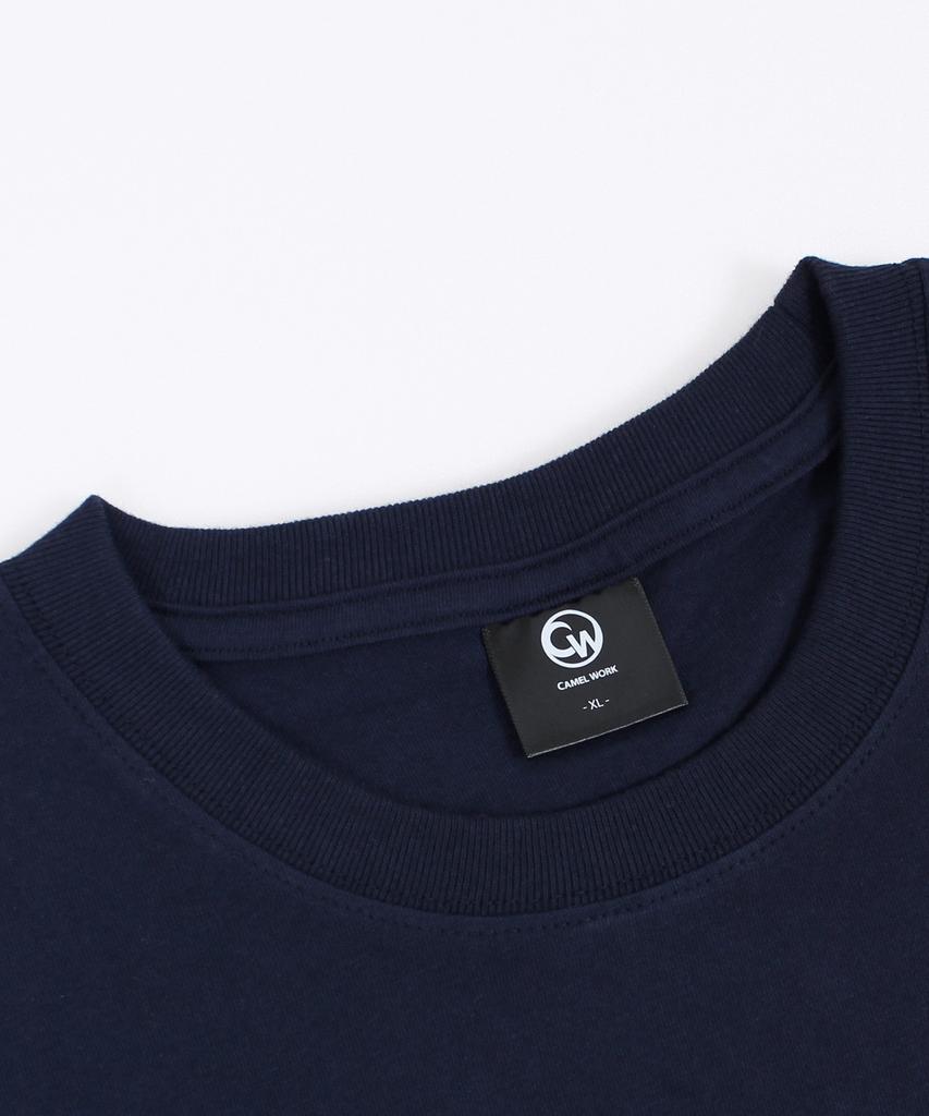 CAMEL WORK Authentic Logo Short Sleeve T-Shirt (Navy)