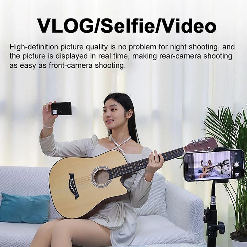 Phone Magnetic Selfie Monitor Screen Projector Smartphone Rear Camera For Selfie Vlog Live Stream for Android iPhone 14 15 16