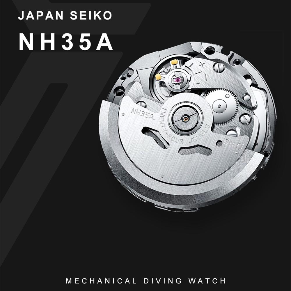 Cadisen 8206 Neue Top-Marke, Luxus-Herrenuhr mit Box, 200 m wasserdicht, automatische Herren-Mechanische Uhren