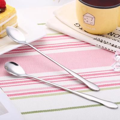 Paslanmaz Çelik Uzun Saplı Çay Kahve Buz Kaşığı Sofra Mutfak Kaşığı