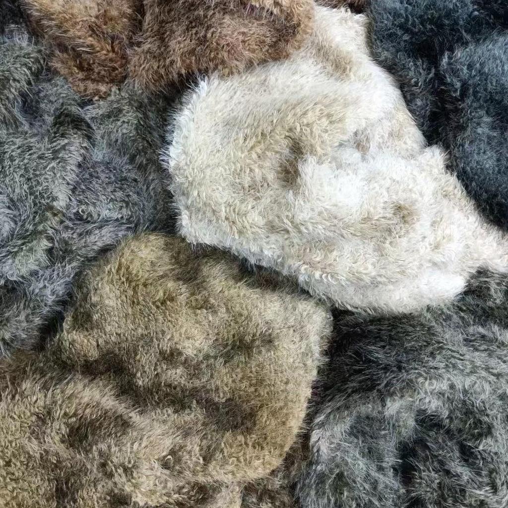 Imitation Cashmere Tie-Dye Plush Fabric: Warm Autumn/Winter Toy & Home Textile, Imitation Rabbit Fur Long Plush