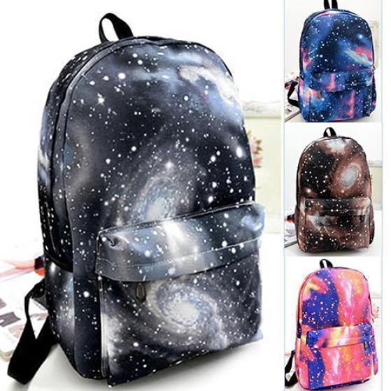 Buy Unisex Galaxy Space Backpack Travel Rucksack Canvas Book Storage ...