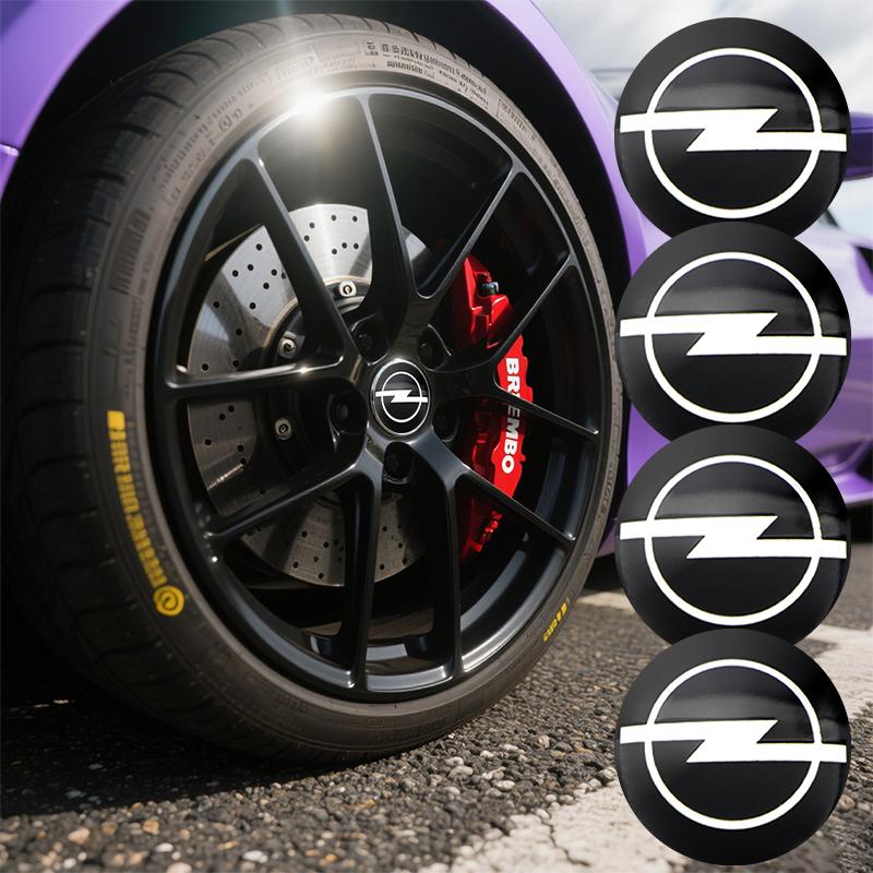 4ks Samolepka na středovou pokličku kola auta Kovový emblém Samolepka Pro Opel Astra j g Insignia Corsa d Vectra c Zafira a Auto Gadgets