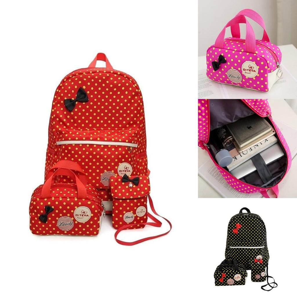 3pcs/set Large Capacity Kids Backpack Schoolbag Lunch Box Wear Resistant And Breathable Suitable For Teens And Students