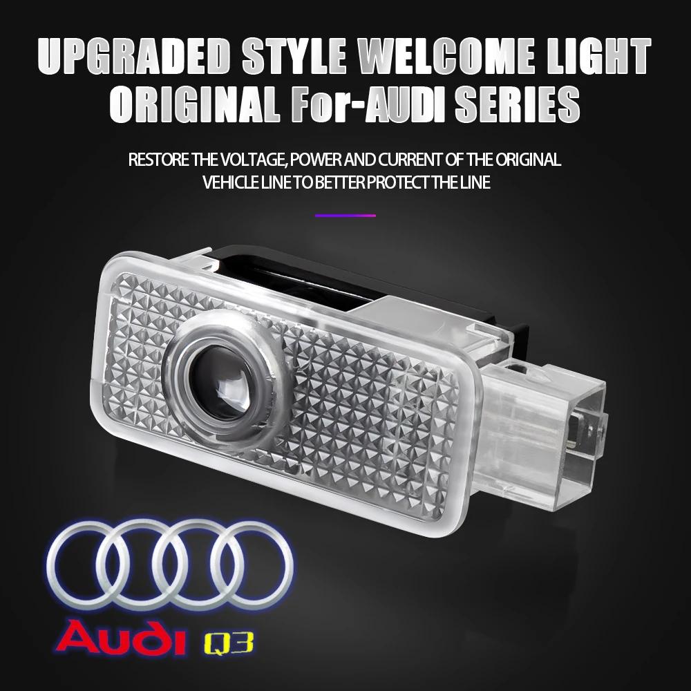 For Audi C6 For Audi A4 A3 8V 8P 8L A6 C5 C6 C7 A5 A7 Q3 Q5 Q7 S3 S4 S6 RS Sline Quattro Car HD Projector Lamp LED Auto Door Welcome Light