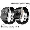 Men Bracelet for Apple Watch Ultra2 49mm Series 10 46mm Silicone Band Suitable Iwatch 7 8 9 45mm Se 4 5 6 44mm Adjustable Correa