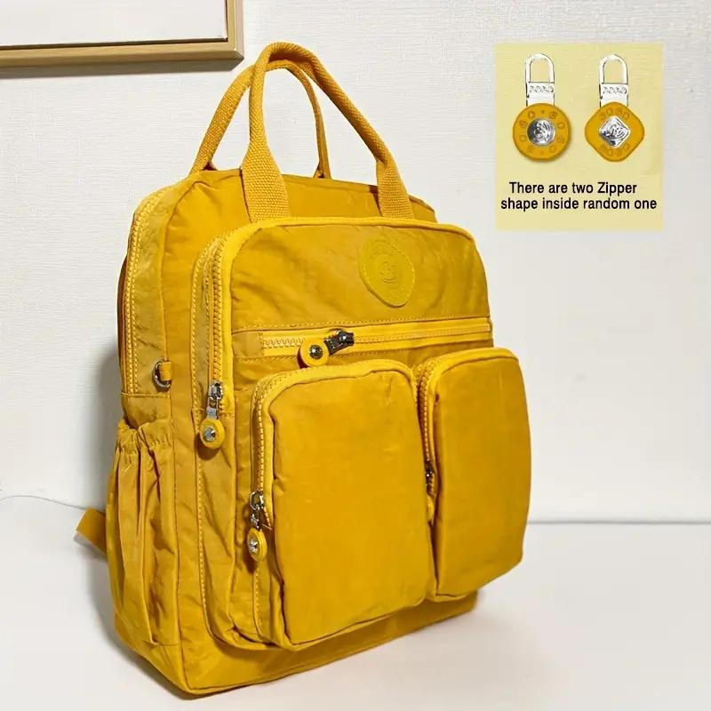 

Модный женский рюкзак, водонепроницаемый, нейлоновый, с мягкой ручкой, с несколькими карманами, на молнии, для путешествий, школьные сумки, рюкзак для ноутбука