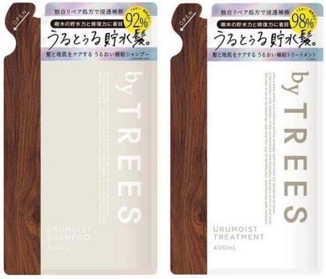 

byTREES Uru Moist Refill Set Shampoo Treatment (ShampooTreatment Refill Set)