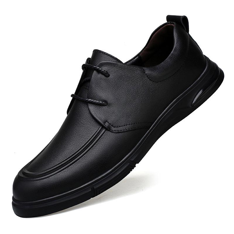 Men's Spring Formal Leather Shoes - Breathable, Genuine Leather, British Style, Versatile for Casual or Work
