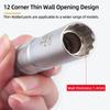 Universal Spark Plug Socket Wrench Adapter Magnetic 3/8" Drive 12 Angle Spark Plug Removal 14mm 16mm Car Repair Removal Tool