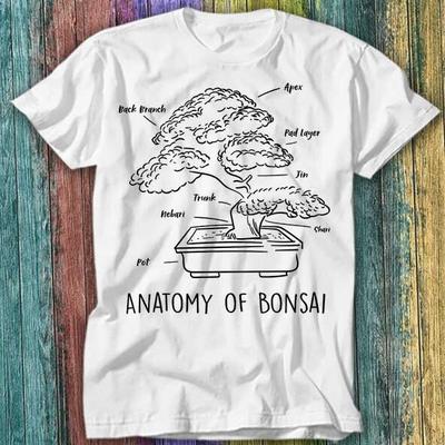 Anatomie eines Bonsai-Sakura-Baums T-Shirt Top Tee 189