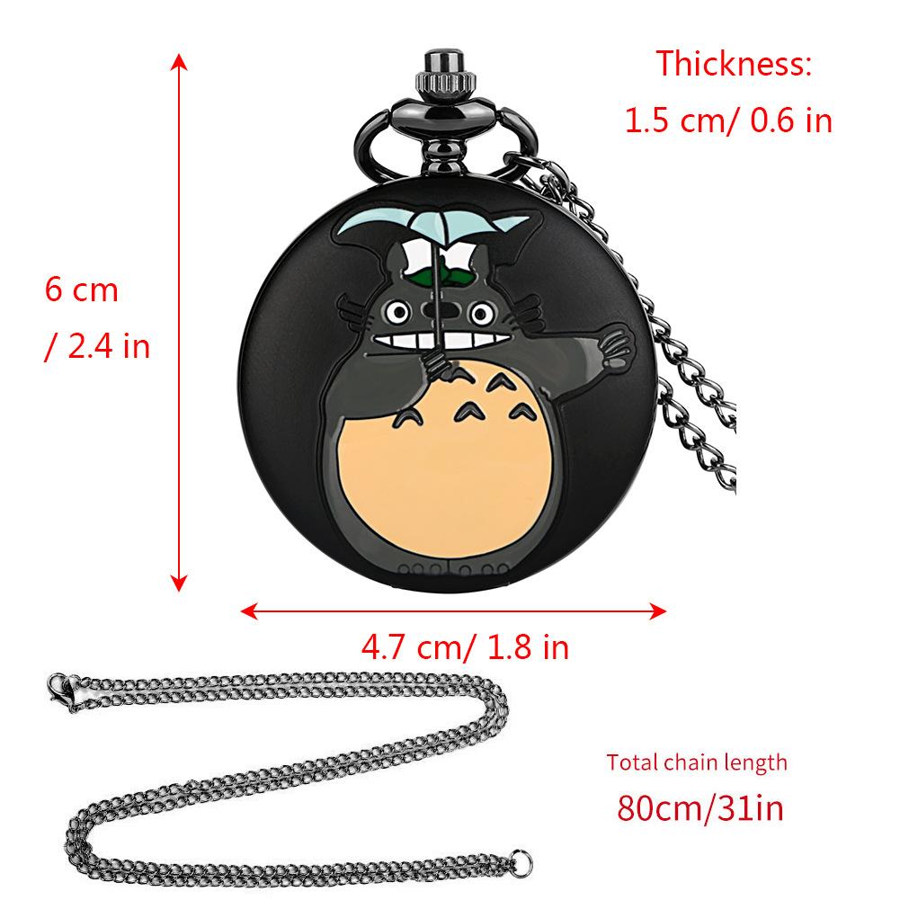 Creative Cute Umbrella Cat Pendant Pocket Watch for Men Women
