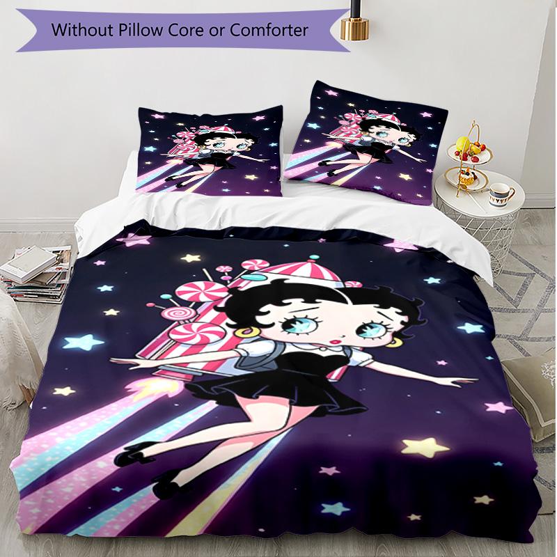 3pcs Duvet Cover Set (1*Duvet Cover + 2*Pillowcase, Without Core), doll Print Soft All‑Season Bedding Set, Home Bedroom Decor Gift