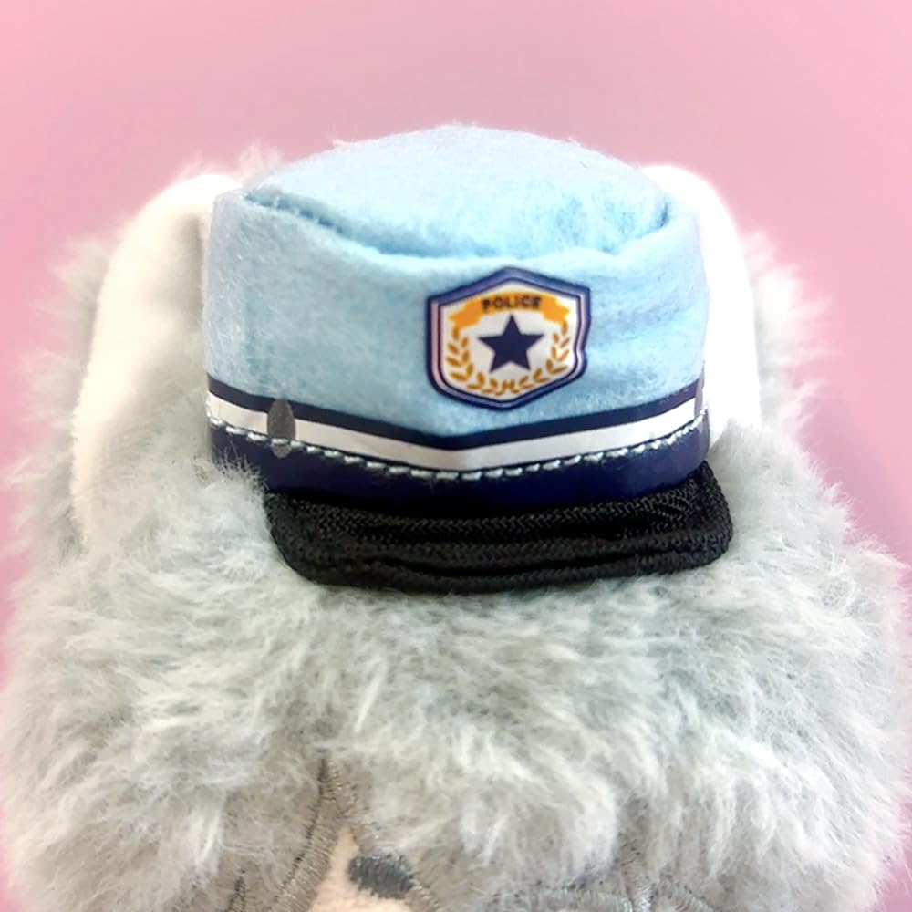 Shirt, tie, hat, pants, and walkie-talkie set [Police] for 10cm plush toy, kigurumi, accessories, otaku activities, doll, mascot, kpopdoll costume