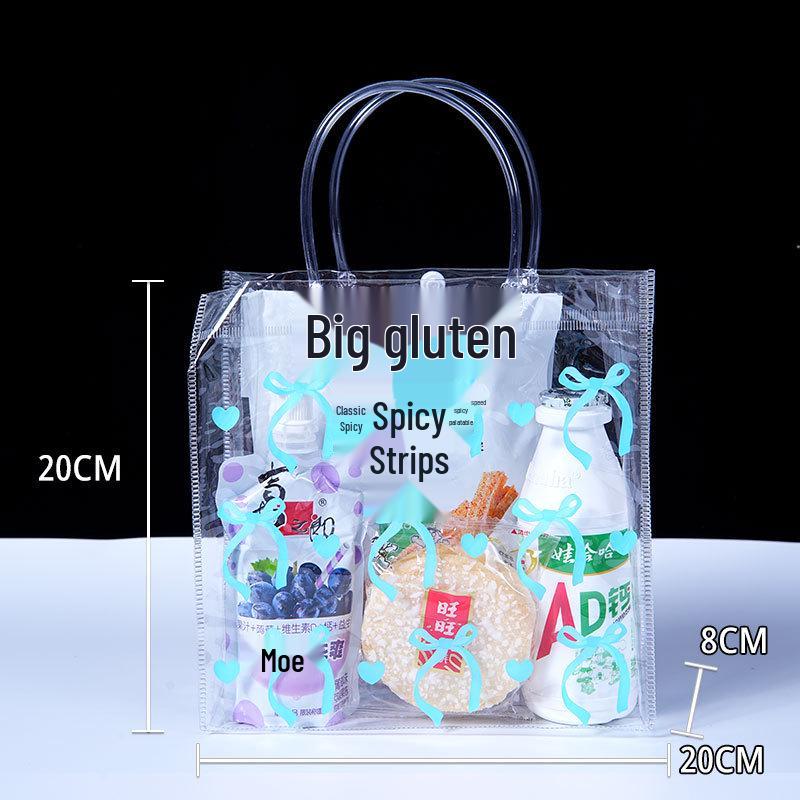 Custom Print PVC Transparent Tote Bag for Weddings and Gifts