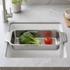 Colander Basket Expandable over-the-Sink Strainer Stainless Steel