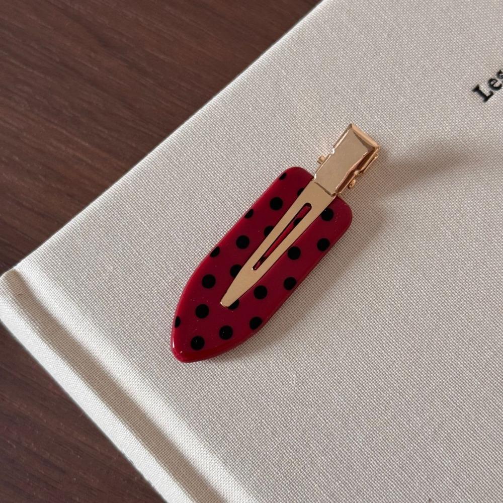 Black White Polka Dot Hair Clip Wave Point Side Clip Temperament Acetate Seamless Hairpin  Work