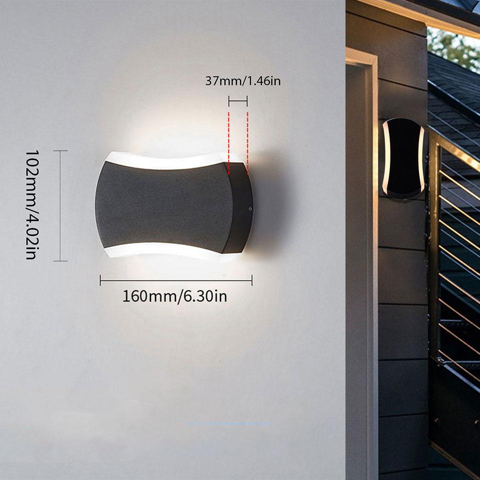 

Led Outdoor Wall Light Waterproof IP66 Led Outdoor Lighting Porch Lights Balcony Garden Lights Outdoor Wall Lamp garden lights Warm White&12W
